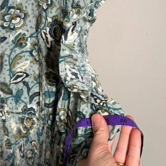 Sonoma button down Blue Floral Maxi Dress plus size 4X - Picture 11 of 13